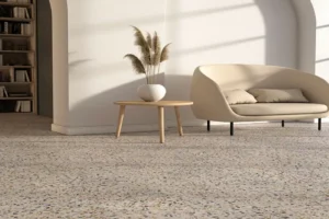 Uses of Beige Terrazzo Square Flooring